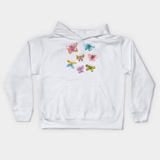 Watercolor Butterflies Kids Hoodie